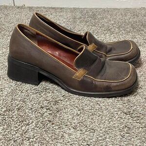 Brown leather loafers from Nine West  size 7